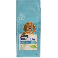 Dog Chow Puppy Medium - пълноценна храна за кучета от 1 до 12 месеца, малки и средни породи 14 кг.